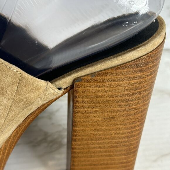 Rebecca Minkoff Cece Platform Sandals heels in light taupe nude shoes size 8 M - Picture 10 of 12